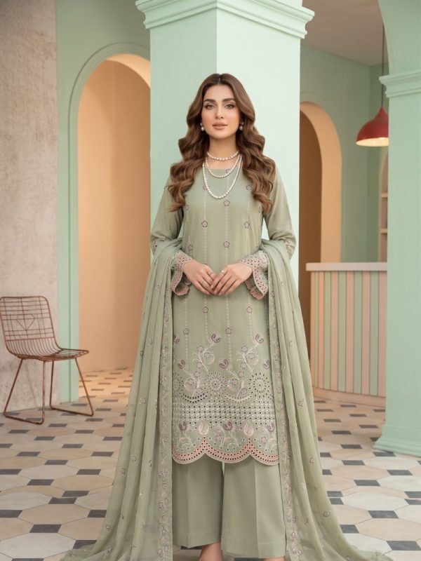 EID Collection, 3PC Chicken Kari Lawn Suit | Bin Nisar Pakistani Clothing