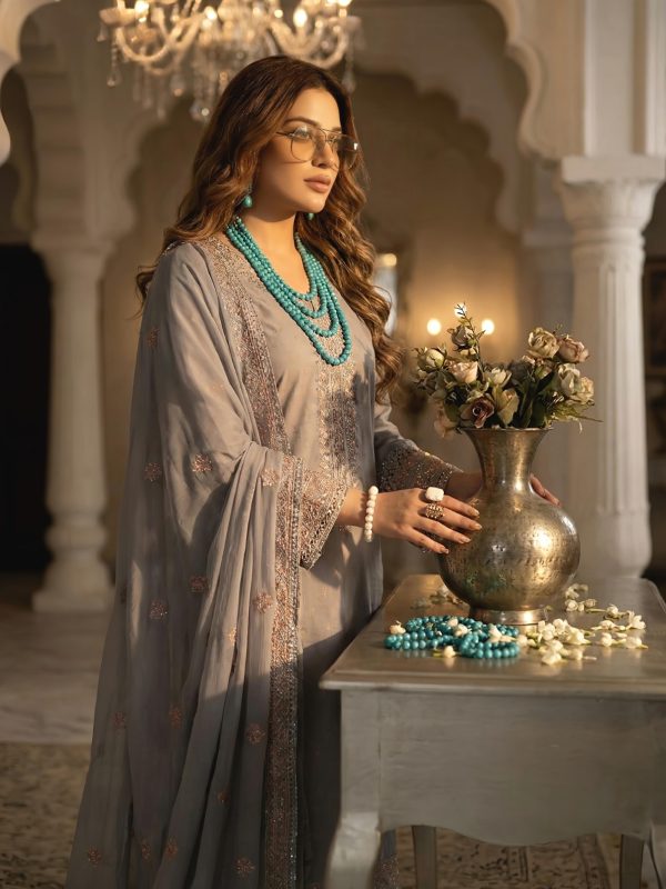 3pc Luxury Barosha Embroided Lawn | Summer Collection | View | Bin Nisar Pakistani Clothing