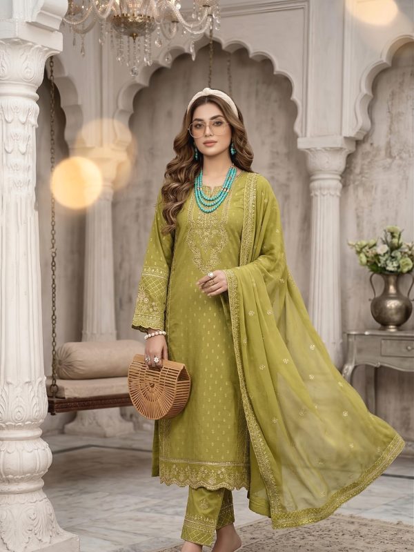 3pc Luxury Barosha Embroided Lawn | Summer Collection | Bin Nisar Pakistani Clothing