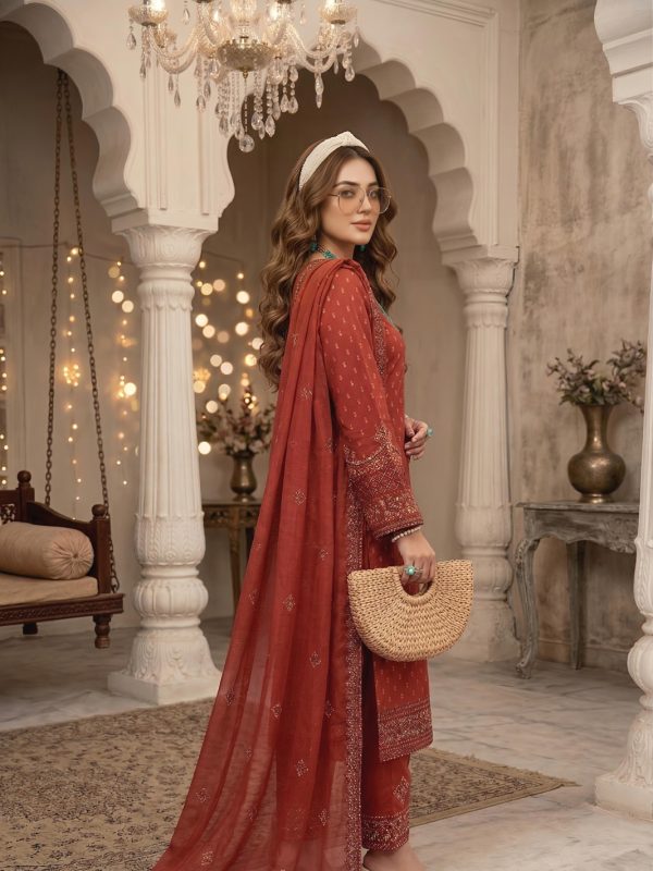 3pc Luxury Barosha Embroided Lawn | Summer Collection | View | Bin Nisar Pakistani Clothing