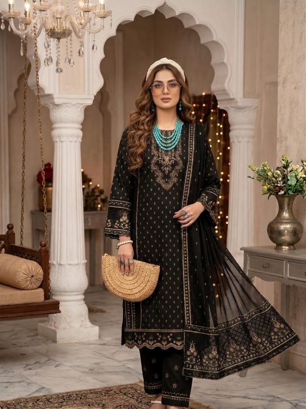 3pc Luxury Barosha Embroided Lawn | Summer Collection | Bin Nisar Pakistani Clothing