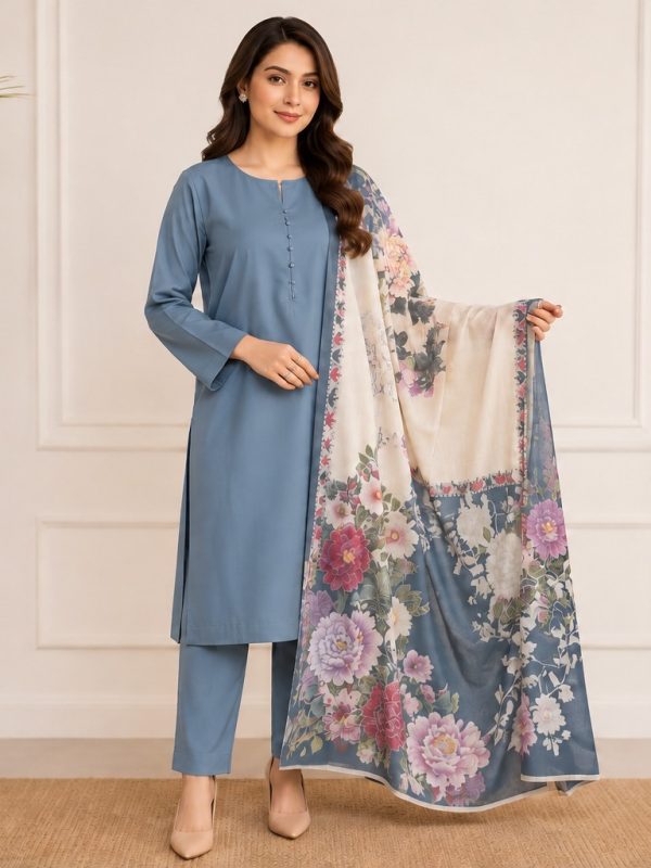 3PC Lawn With Print Dupatta | Summer Collection | Bin Nisar Pakistani Clothing