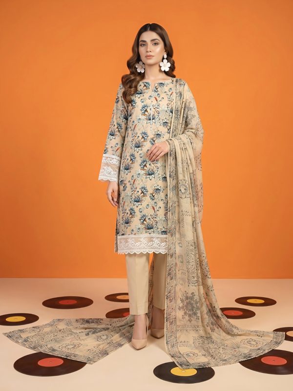 3PC Crystal Lawn By Bin Nisar | Bin Nisar Pakistani Clothing