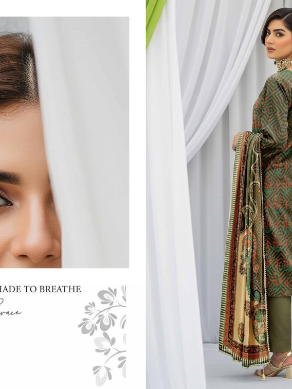 3PC Anarkali Allover Printed Lawn | Summer Collection | View | Bin Nisar Pakistani Clothing