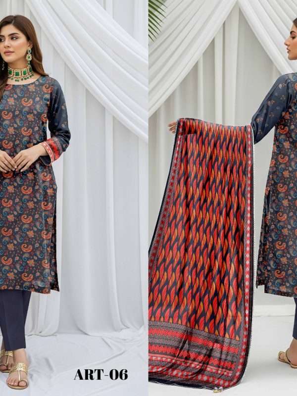 3PC Anarkali Allover Printed Lawn | Summer Collection | View | Bin Nisar Pakistani Clothing