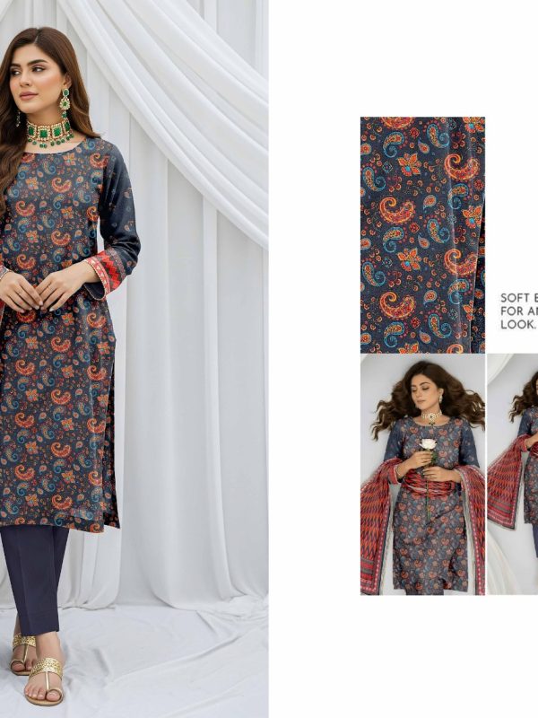 3PC Anarkali Allover Printed Lawn | Summer Collection | View | Bin Nisar Pakistani Clothing