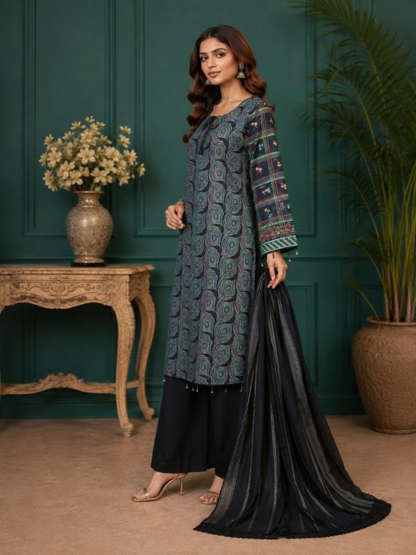 3PC Digital Fully EMB Paper Print Lawn | Summer Collection | View | Bin Nisar Pakistani Clothing
