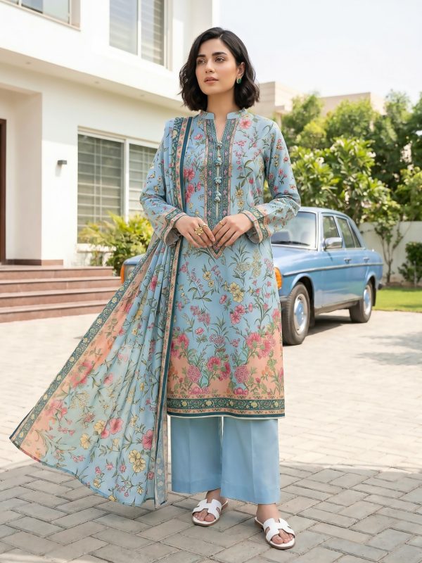 3PC Crystal Printed Lawn | Summer Collection | Bin Nisar Pakistani Clothing