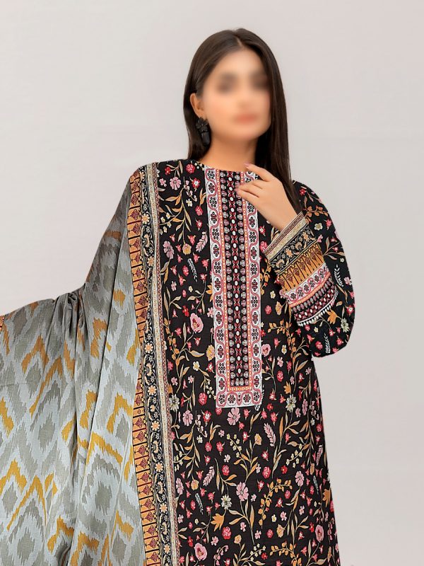 3PC Crystal Print Slub Lawn With Voil Dupatta | Summer Collection | View | Bin Nisar Pakistani Clothing