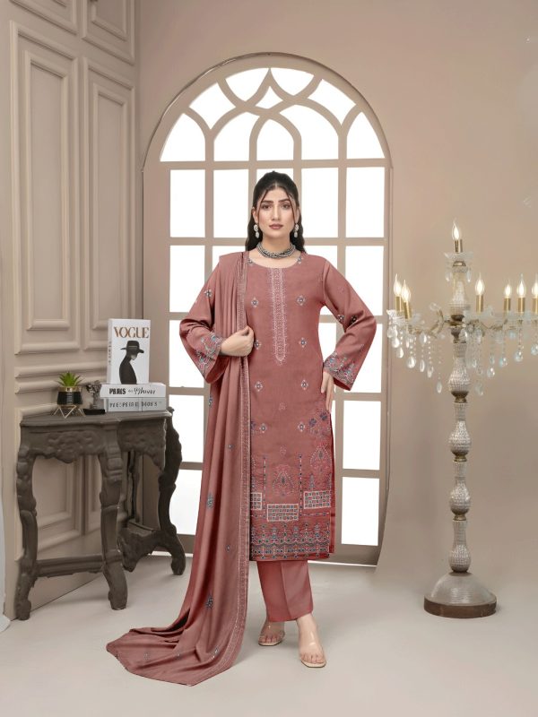 3PC Luxury Embroidery Lawn With Bamber Dupatta | Summer Collection | Bin Nisar Pakistani Clothing