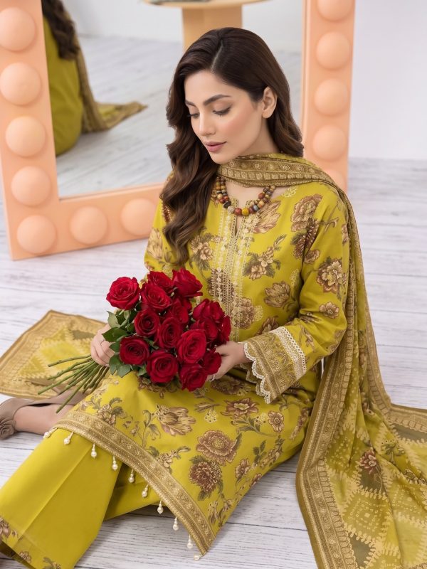 3PC Crystal Embroidered Lawn | Summer Collection | View | Bin Nisar Pakistani Clothing