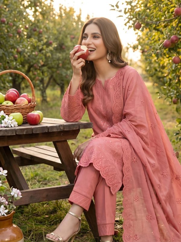 3PC Embroidery Lawn With Voil Emb Dupatta | Summer Collection | View | Bin Nisar Pakistani Clothing
