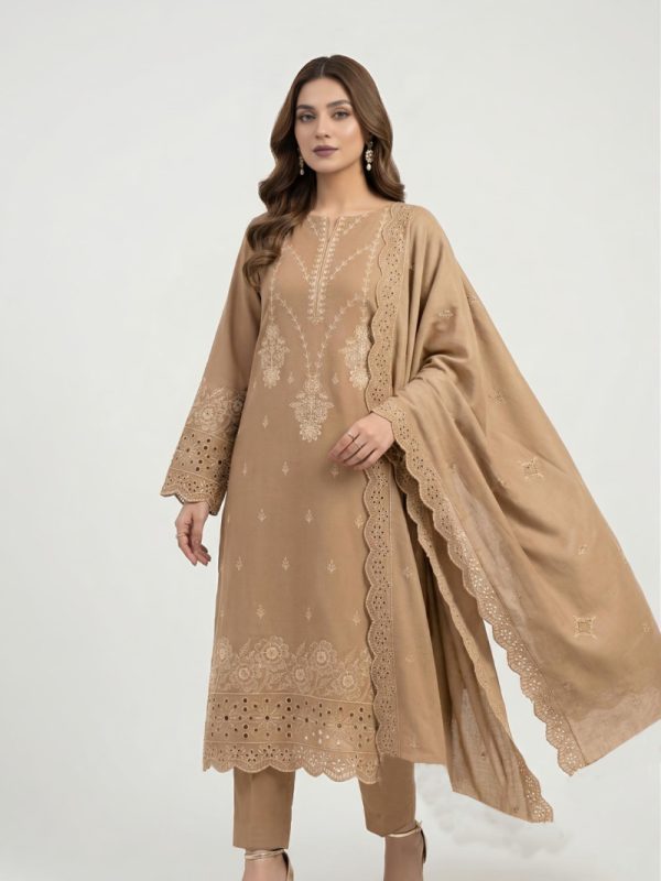 3-Piece Premium Embroidered Lawn Suit with Voile Embroidered Dupatta | Summer Collection | Bin Nisar Pakistani Clothing